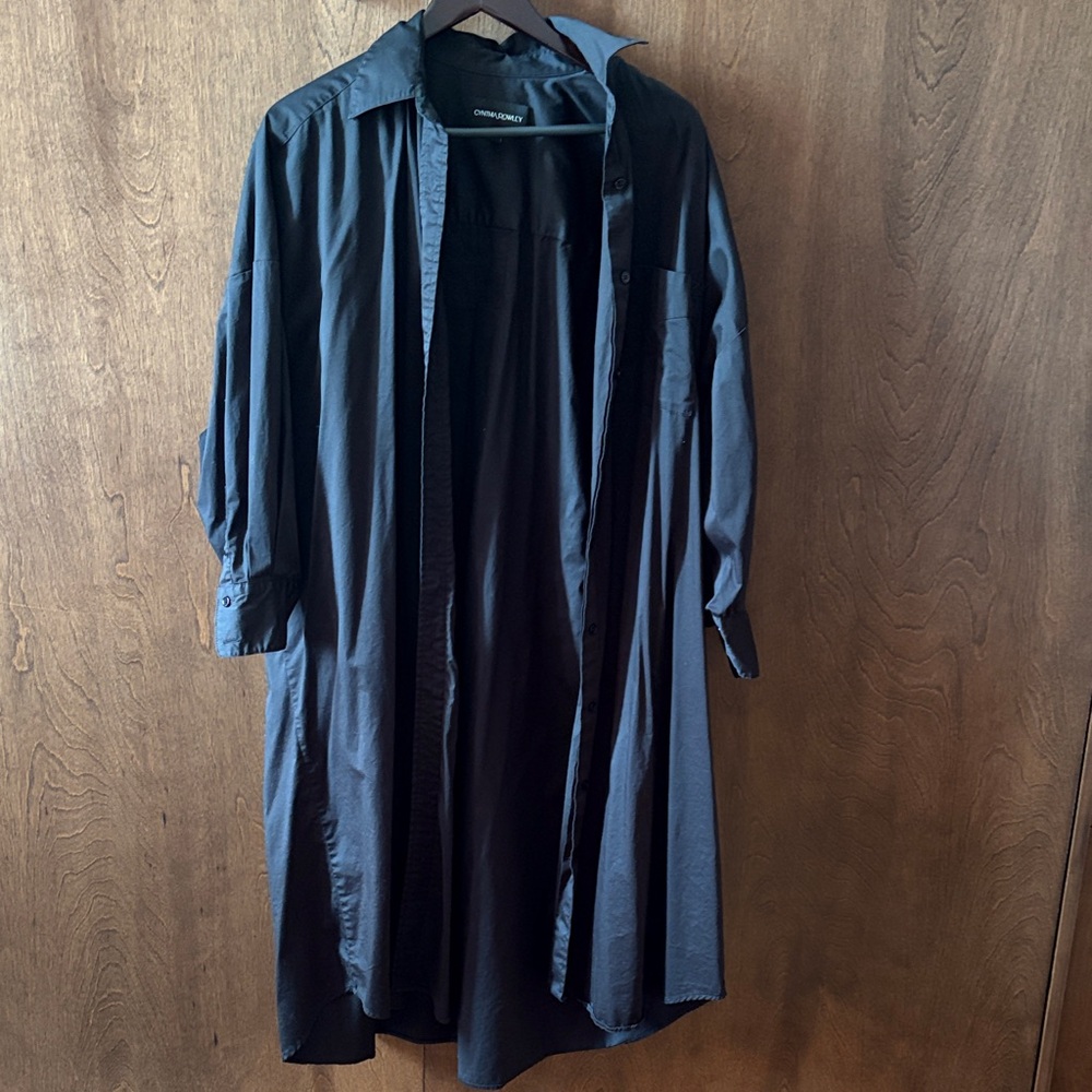 Cynthia Rowley Black oversized shirt Dress